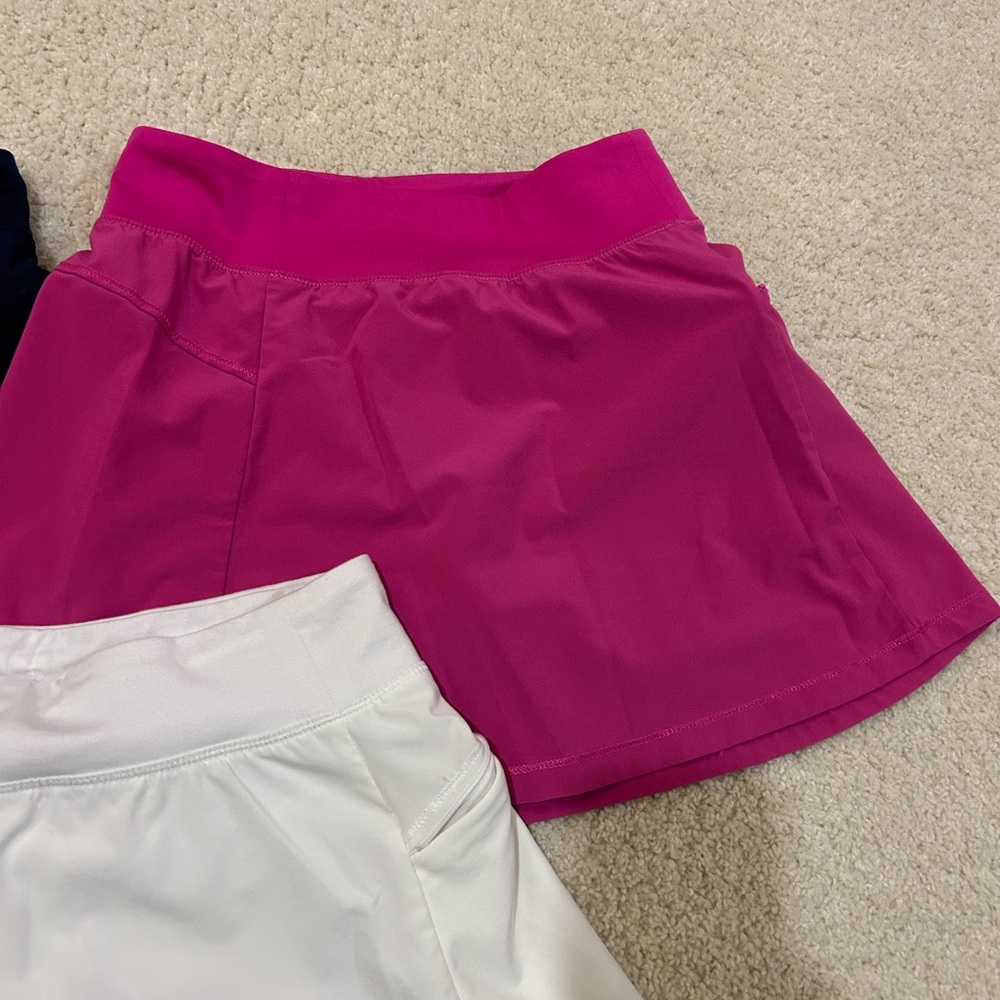 Bundle of 3 Girl’s All in Motion Skorts/Skirts Size L (10-12) Pink,White,Navy - Picture 3 of 7